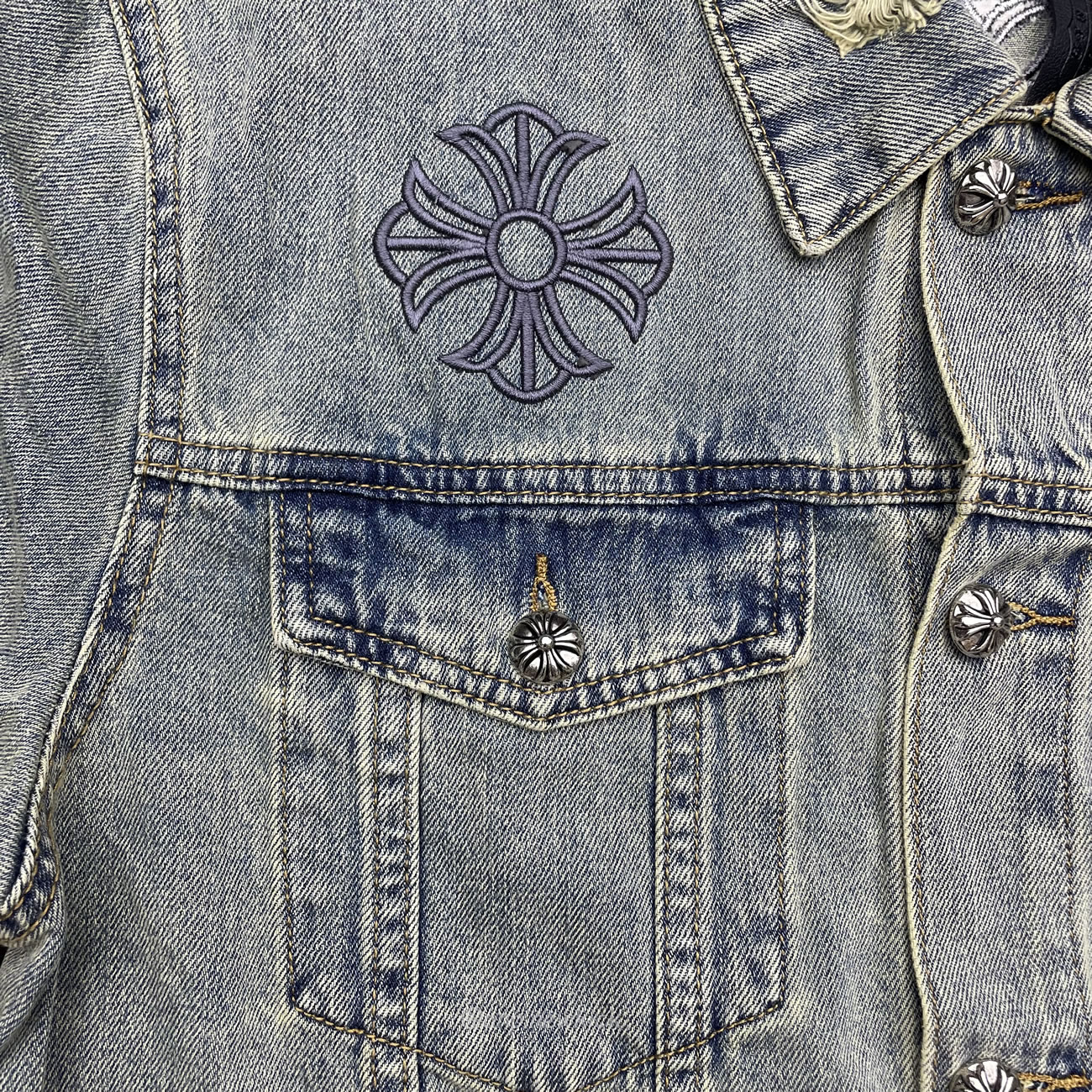 Chrome Hearts Patch Cross Denim (2) - www.newkick.vip
